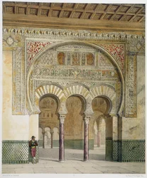 Die Galerie des Löwenhofs in der Alhambra, Granada, 1853